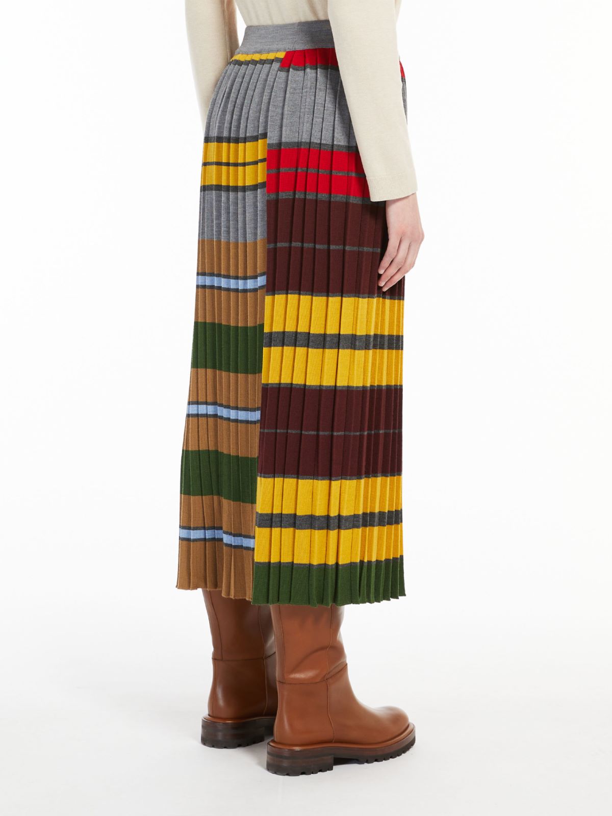 Wool yarn skirt - YELLOW - Weekend Max Mara - 3