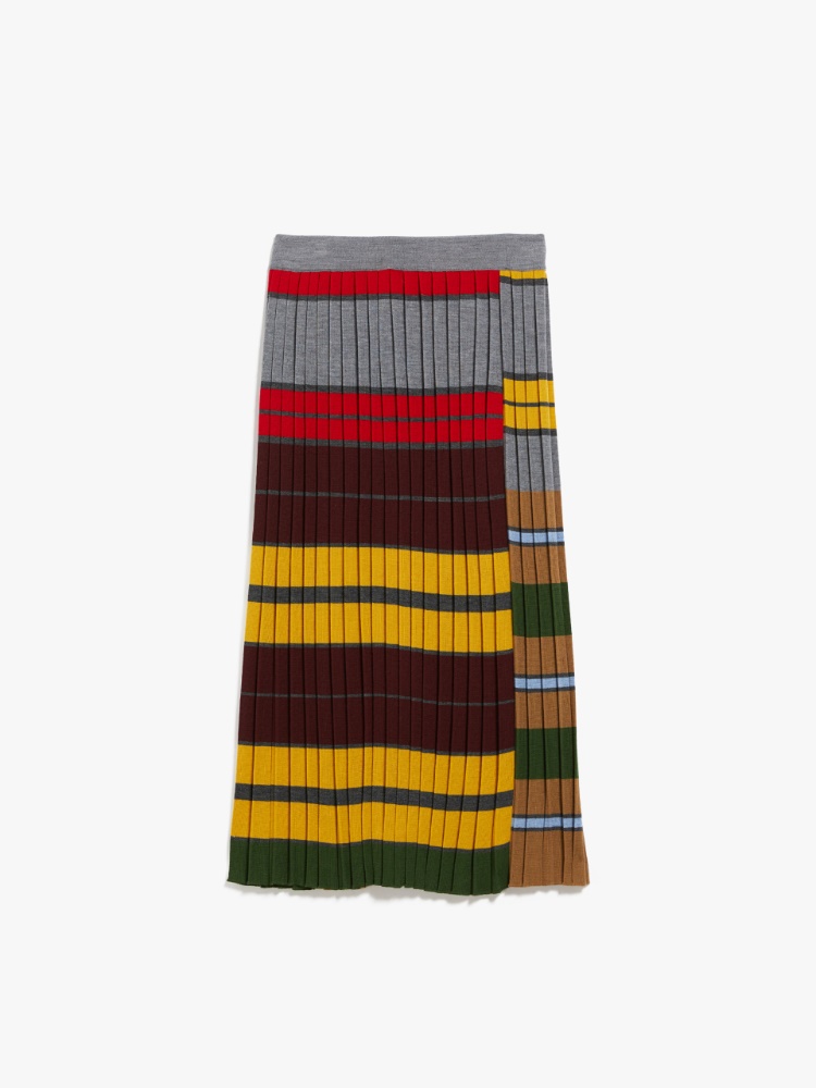 Wool yarn skirt, yellow | Weekend Max Mara