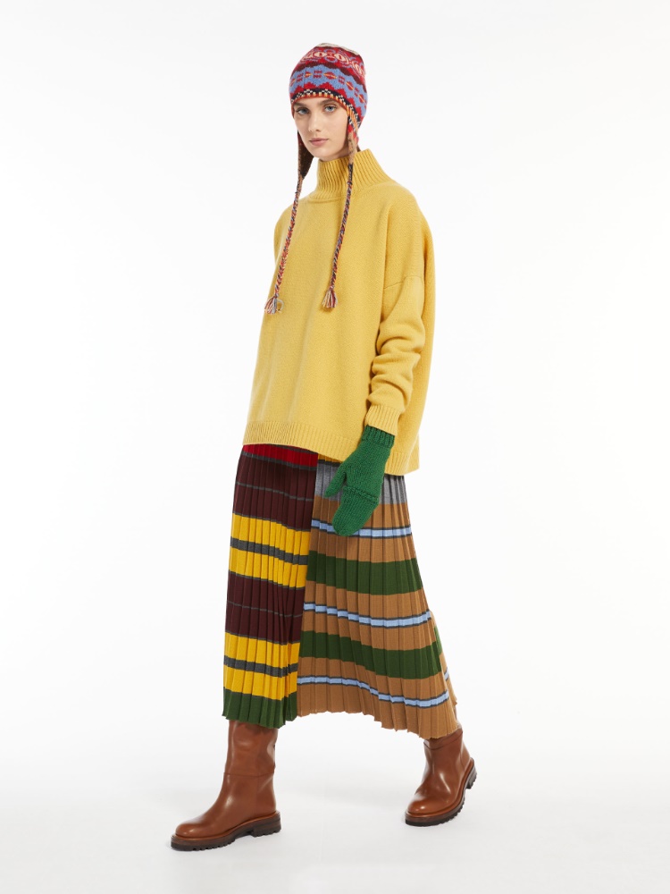 Wool yarn skirt - YELLOW - Weekend Max Mara