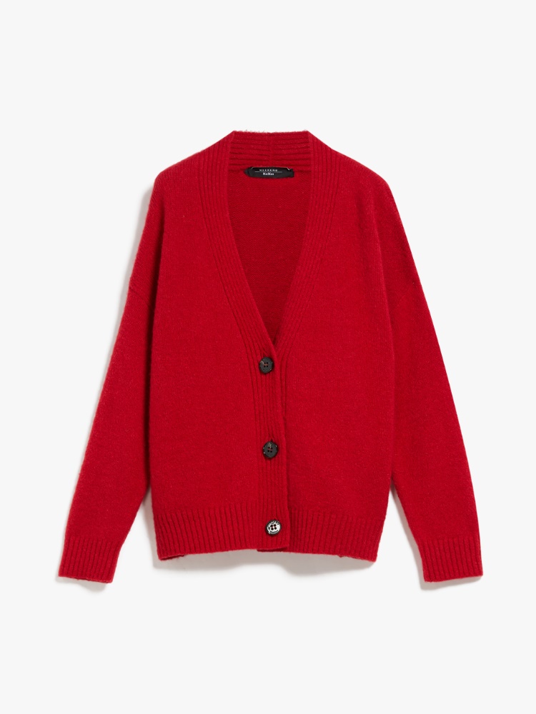 Alpaca and cotton cardigan, red | Weekend Max Mara