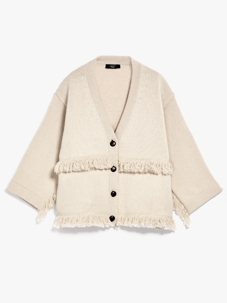 Wool cardigan, beige | Weekend Max Mara