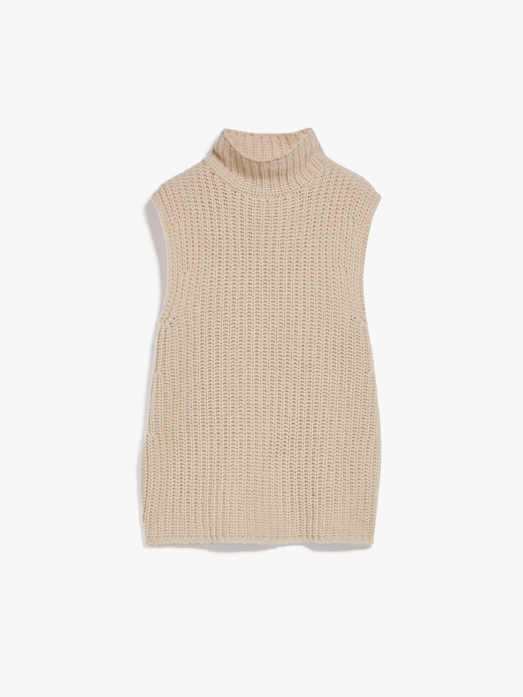 Carded wool gilet, beige | Weekend Max Mara