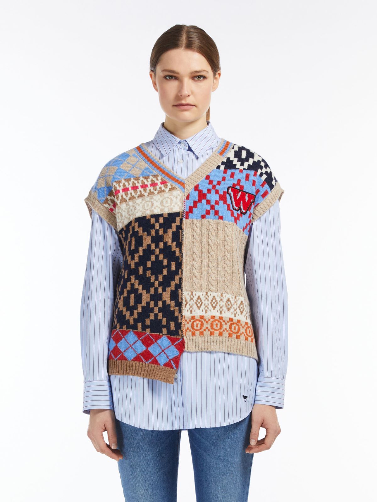 Alpaca and wool blend-knit gilet Weekend Maxmara