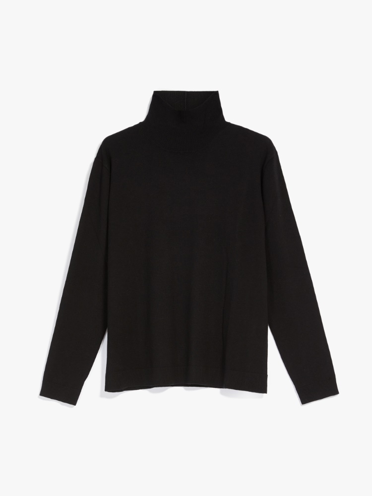 Silk and wool sweater, black | Weekend Max Mara
