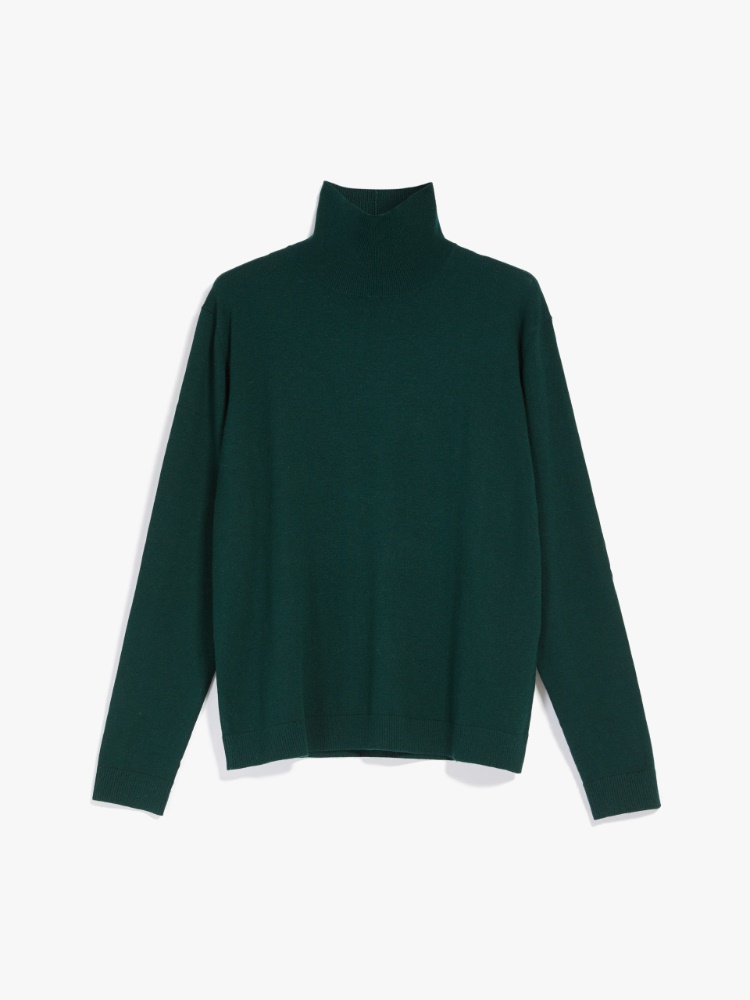 Silk and wool sweater, moss green | Weekend Max Mara