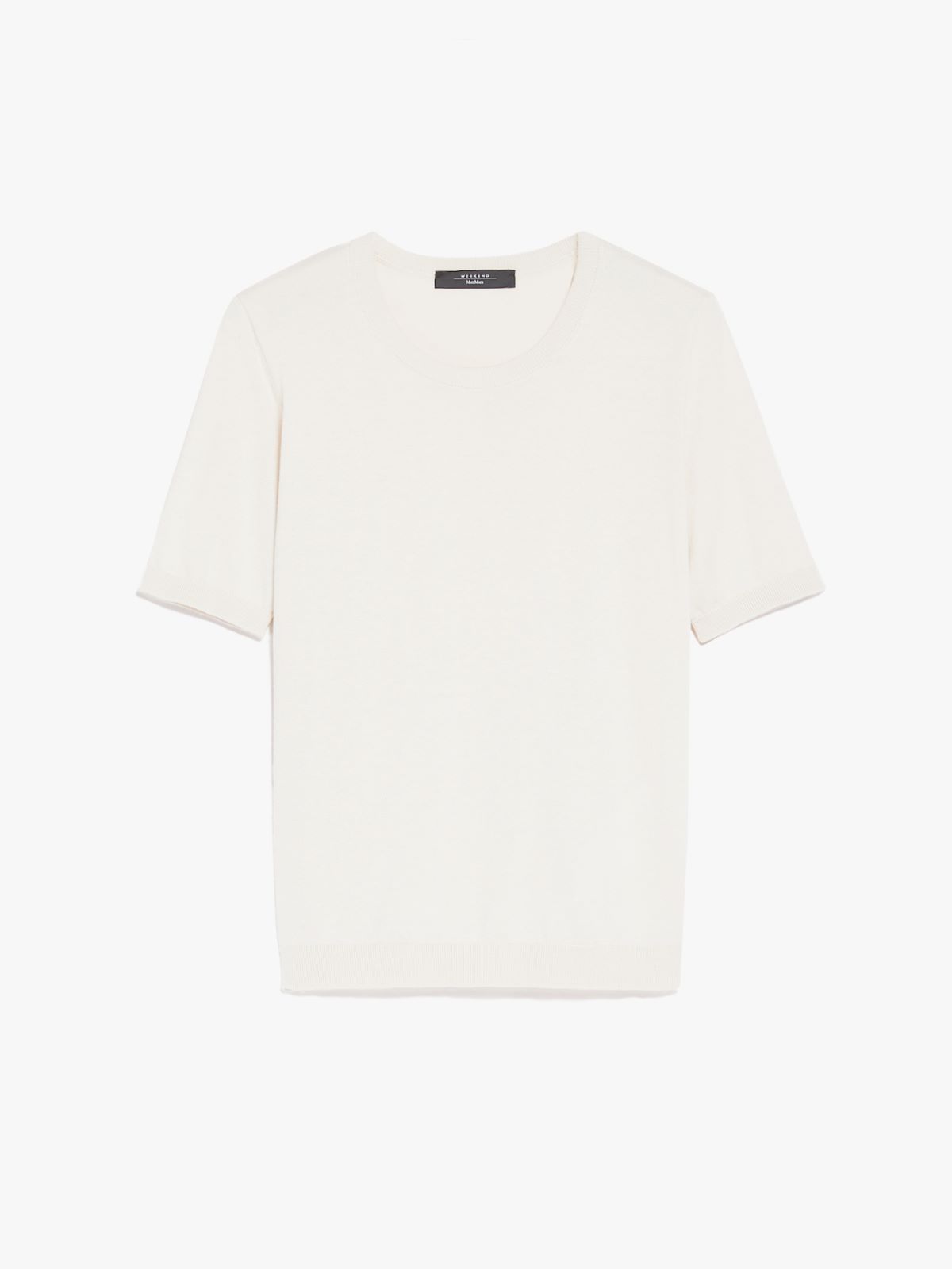 Cotton and silk-knit T-shirt - IVORY - Weekend Max Mara - 6