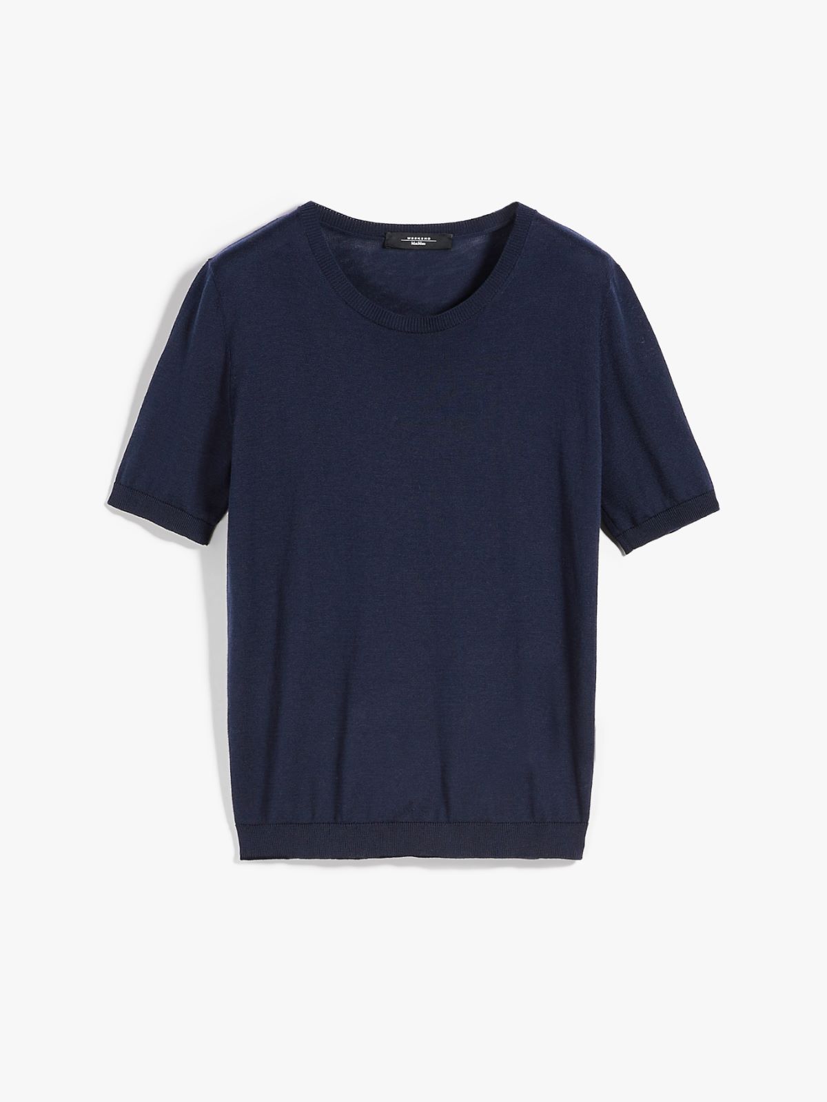 Cotton and silk-knit T-shirt - NAVY - Weekend Max Mara - 6