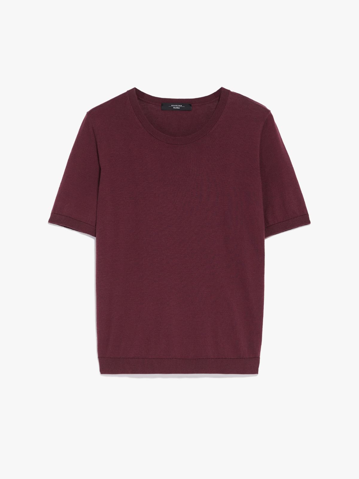 Cotton and silk-knit T-shirt - PLUM - Weekend Max Mara - 6