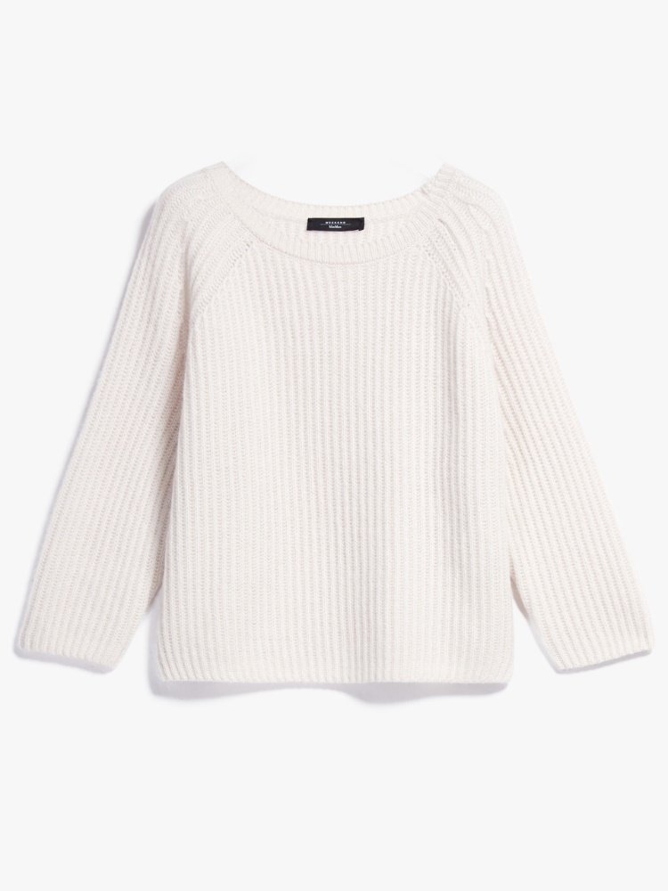 Cashmere yarn sweater, ivory | Weekend Max Mara