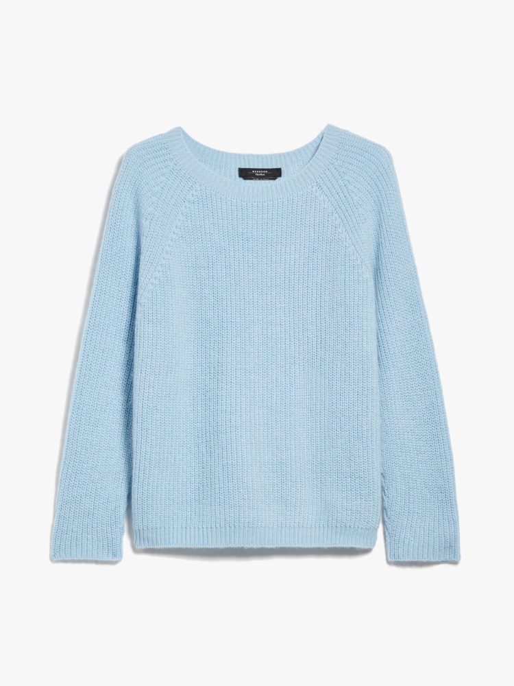 Mohair yarn sweater, sky blue | Weekend Max Mara