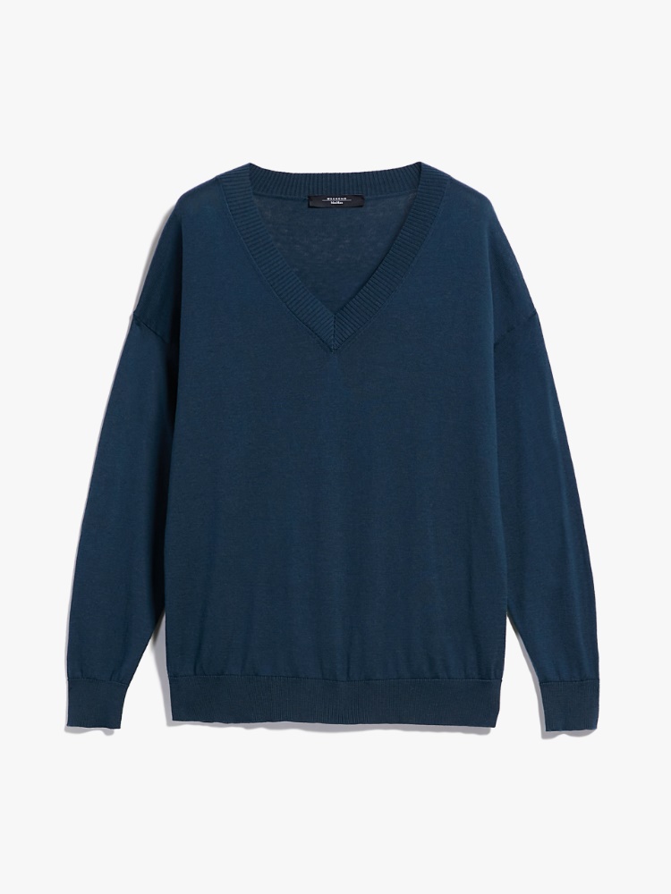 Cotton and silk yarn sweater, oil - Weekend Max Mara
