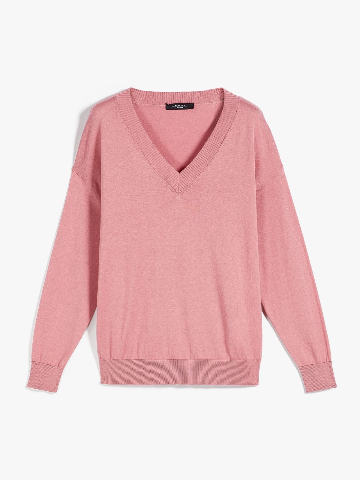 Cotton and silk yarn sweater - ANTIQUE ROSE - Weekend Max Mara - 6