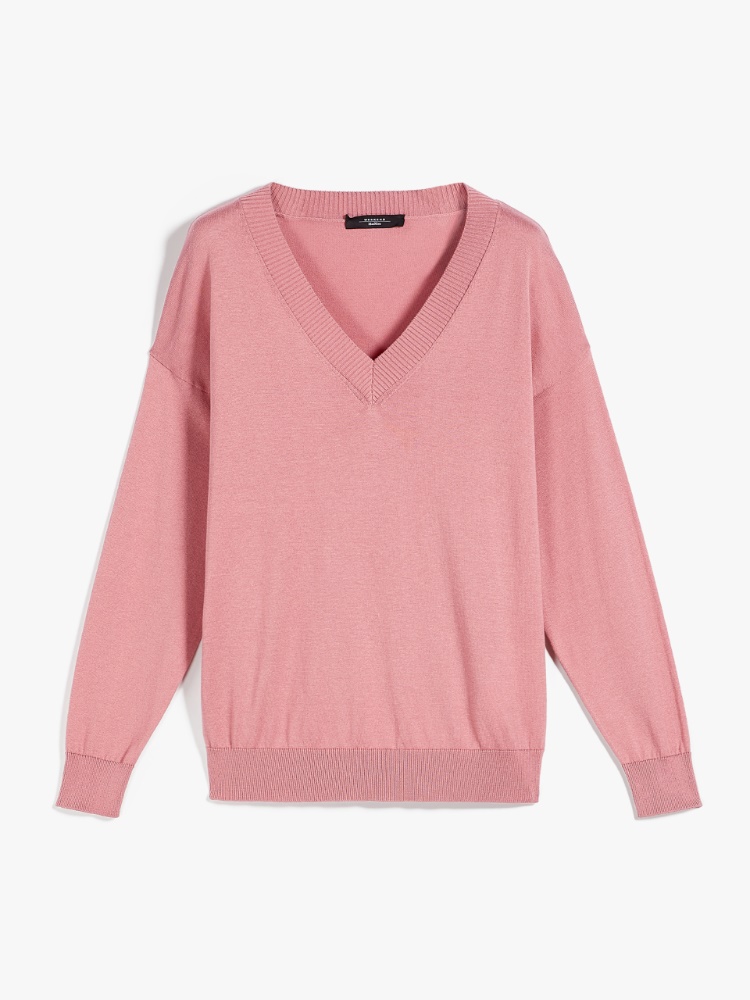 Cotton and silk yarn sweater, antique rose | Weekend Max Mara