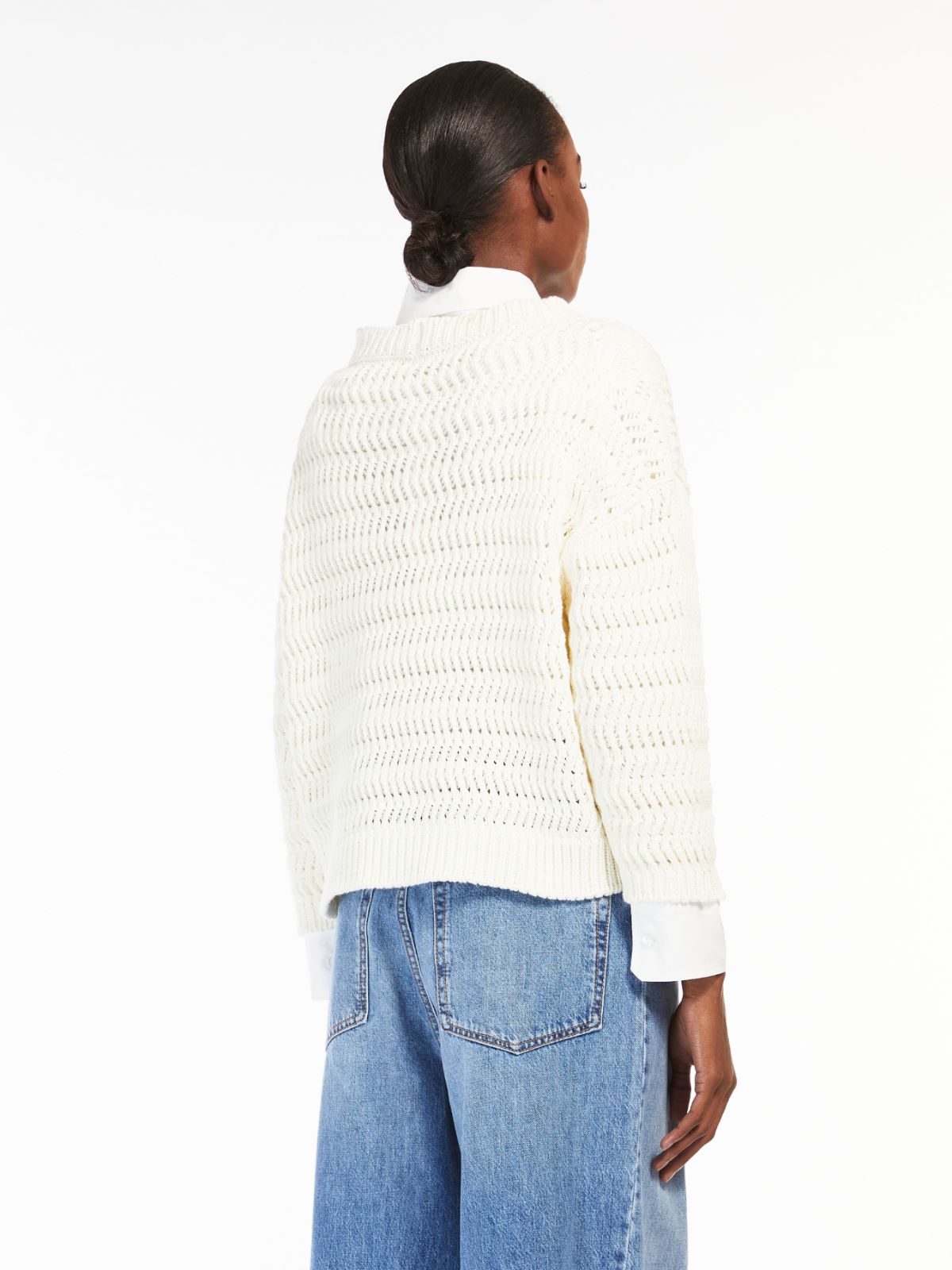 Cotton-blend yarn sweater - IVORY - Weekend Max Mara - 3