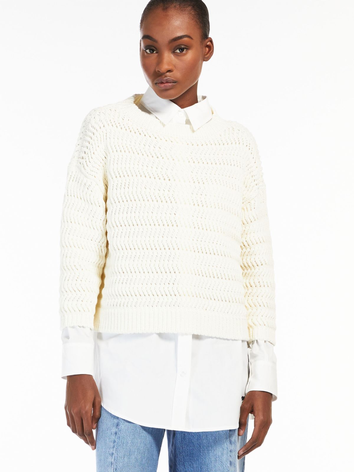 Cotton-blend yarn sweater - IVORY - Weekend Max Mara - 4