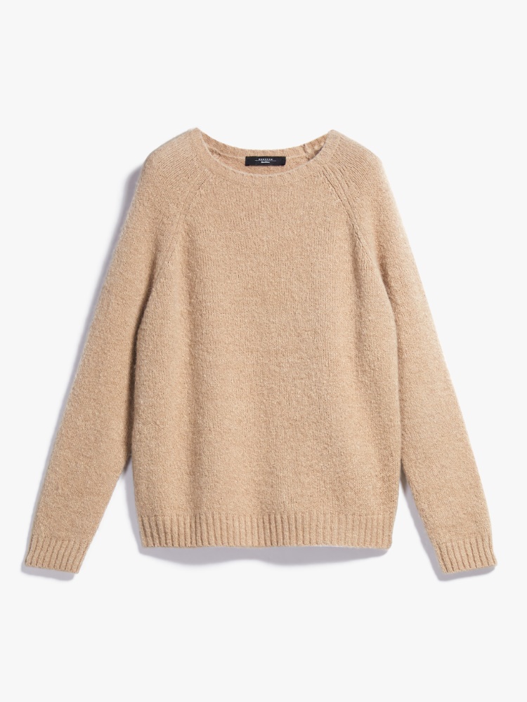 Alpaca and cotton-blend yarn sweater, camel - Weekend Max Mara