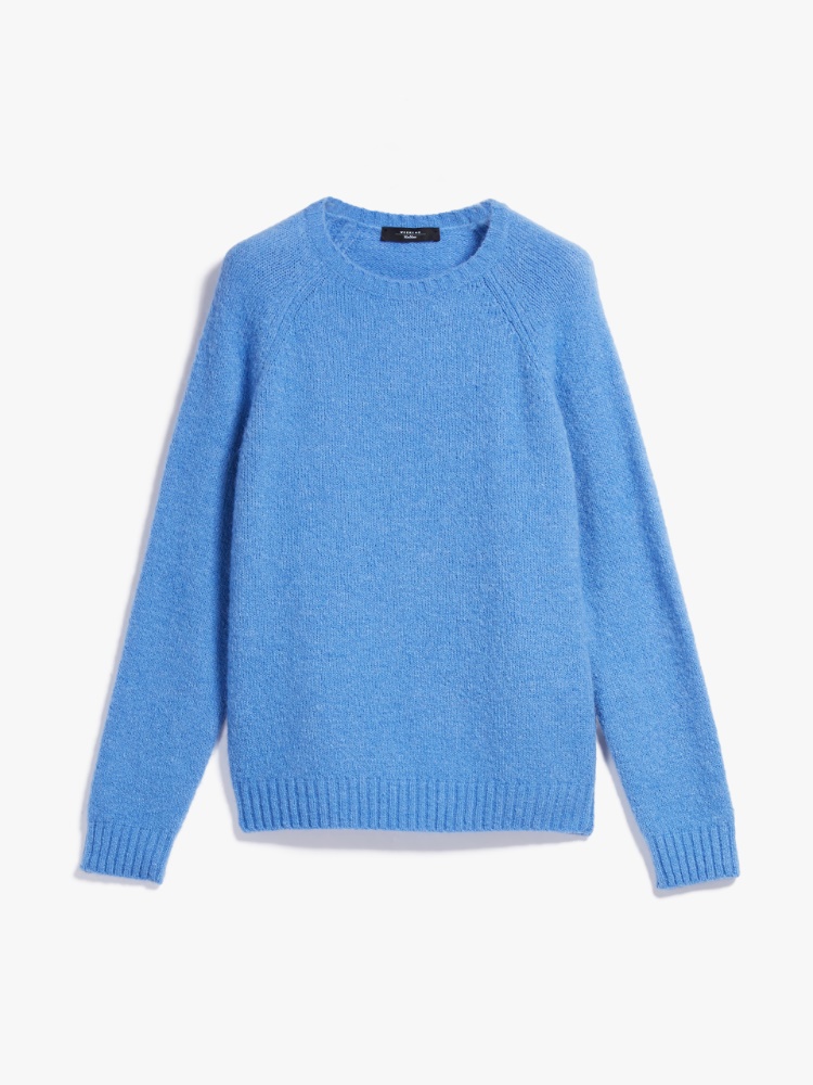 Alpaca and cotton-blend yarn sweater, light blue - Weekend Max Mara