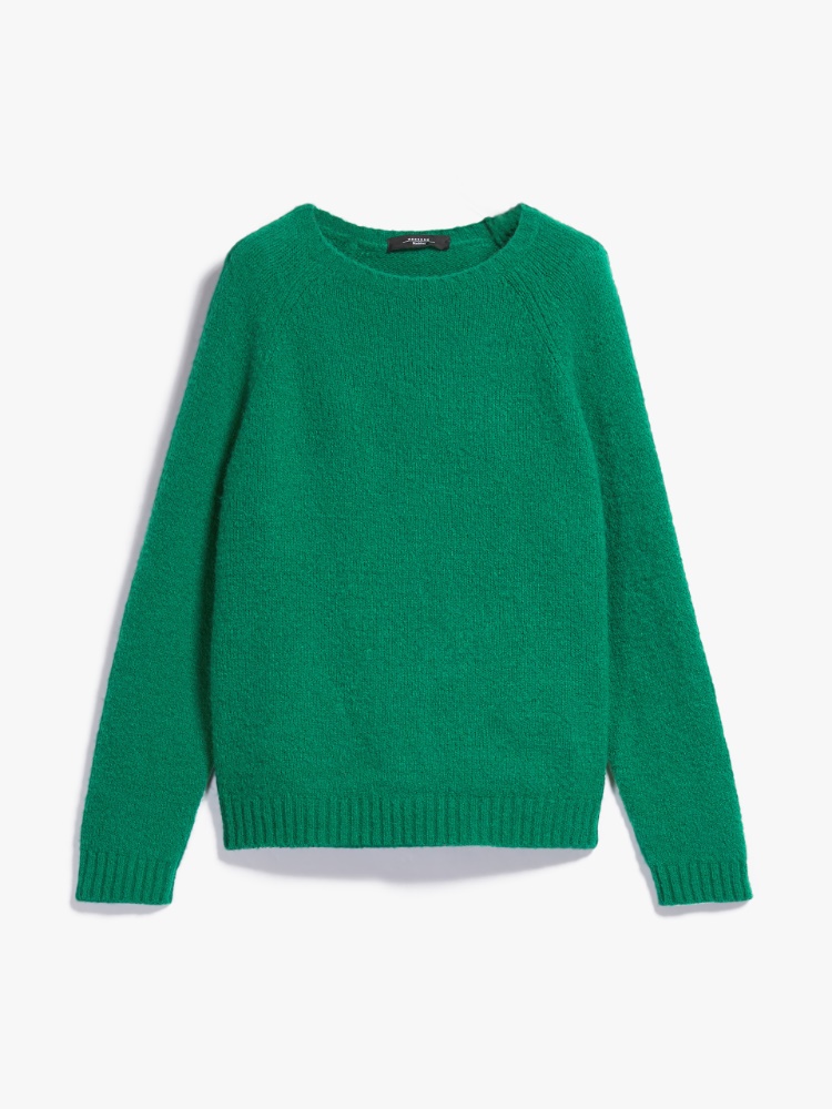 Alpaca and cotton-blend yarn sweater, green - Weekend Max Mara