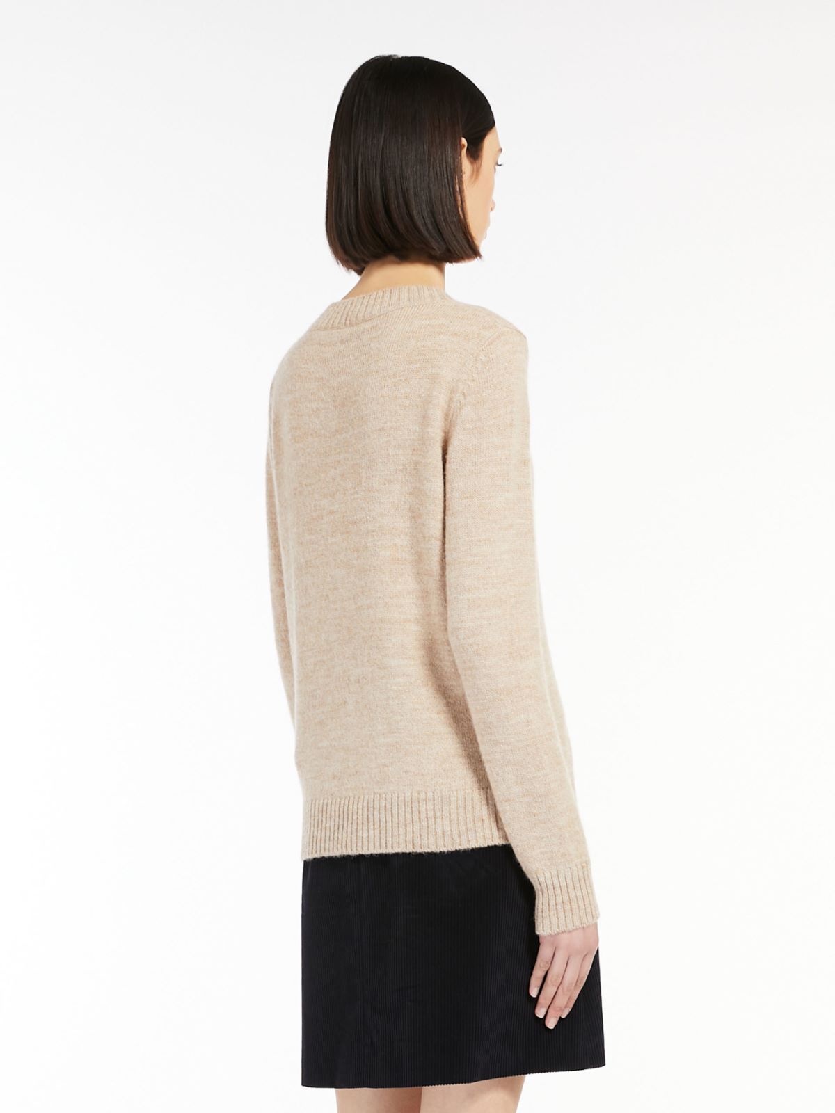 Alpaca and cotton-blend yarn sweater - POWDER - Weekend Max Mara - 3