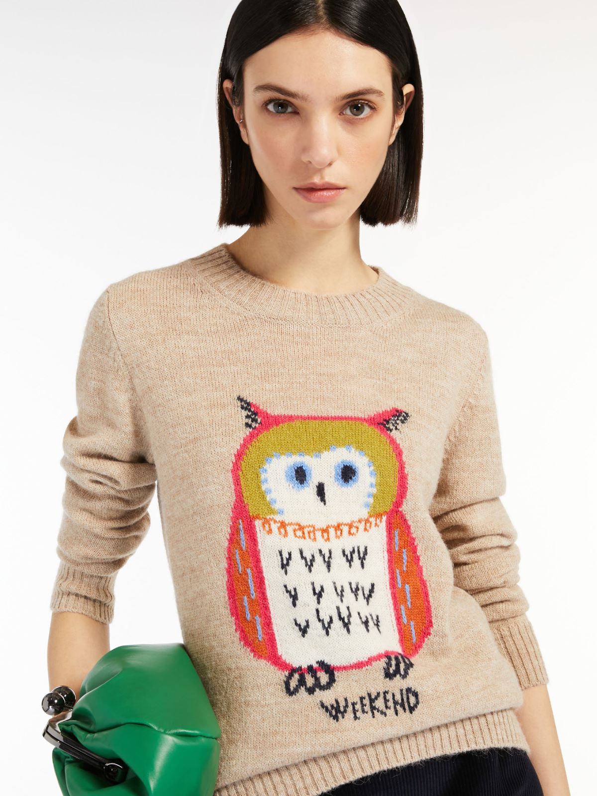 Alpaca and cotton-blend yarn sweater - POWDER - Weekend Max Mara - 4