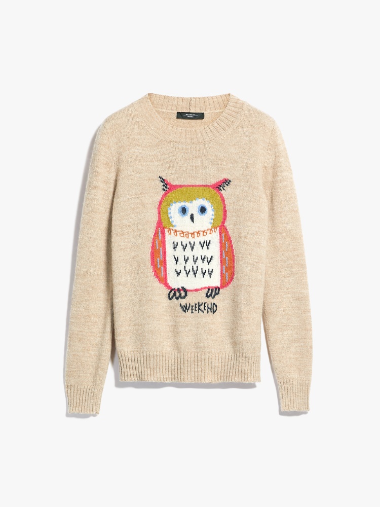 Alpaca and cotton-blend yarn sweater - POWDER - Weekend Max Mara