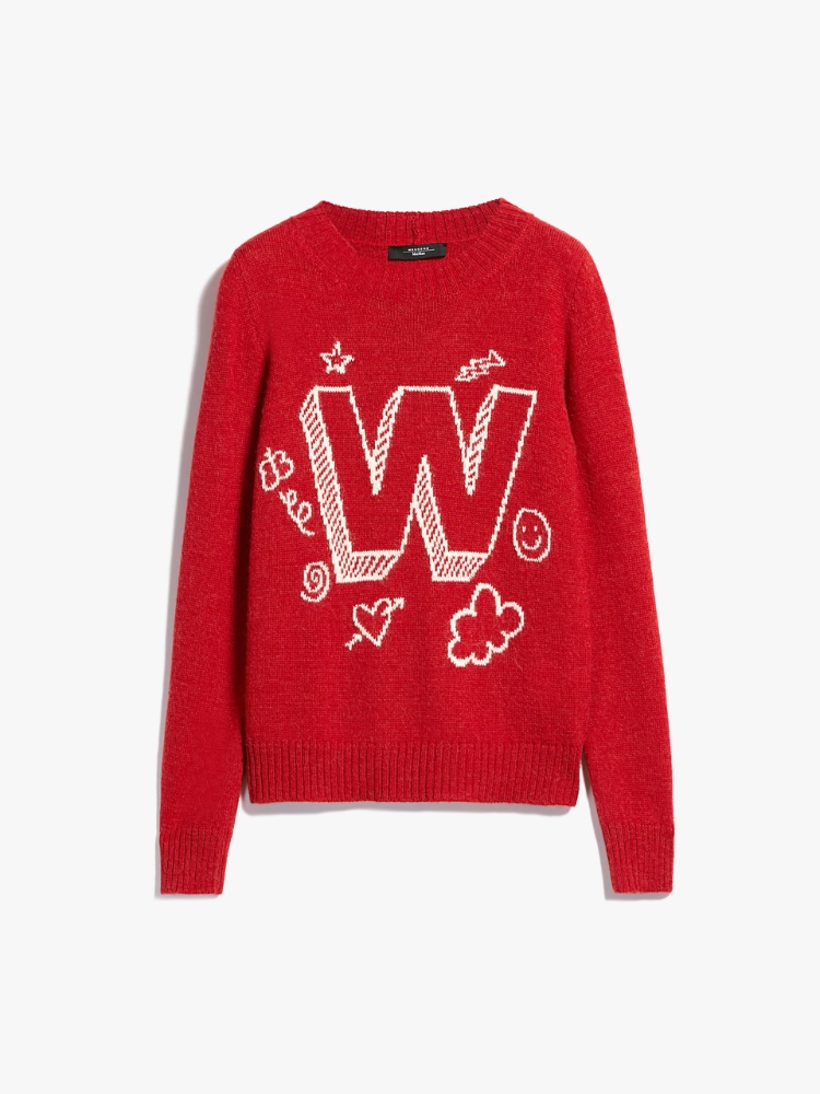 Alpaca and cotton-blend yarn sweater - RED - Weekend Max Mara - 2