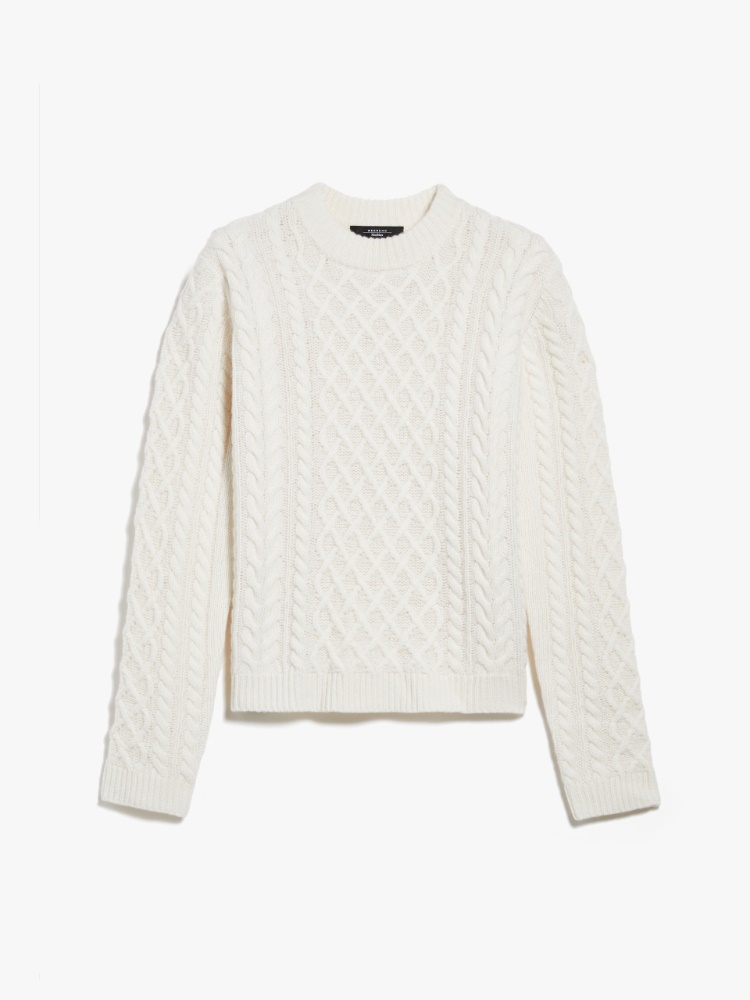 Carded wool sweater, milk | Weekend Max Mara