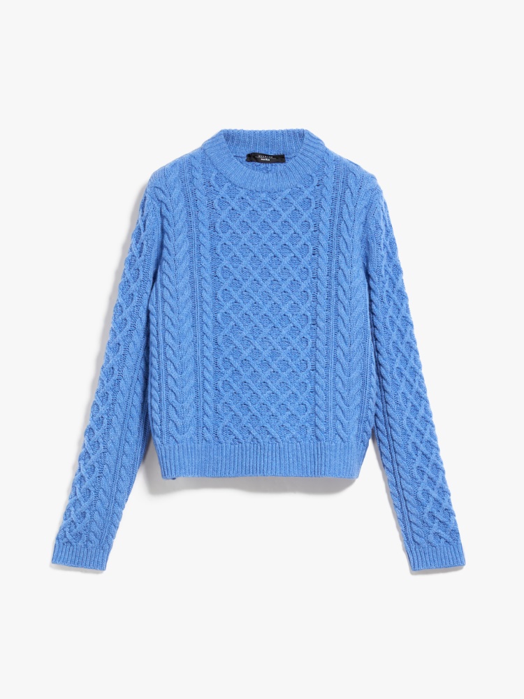 Carded wool sweater, light blue | Weekend Max Mara