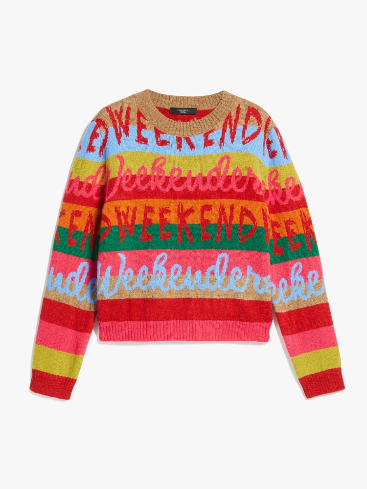 Alpaca and cotton-blend yarn sweater, fuchsia - Weekend Max Mara
