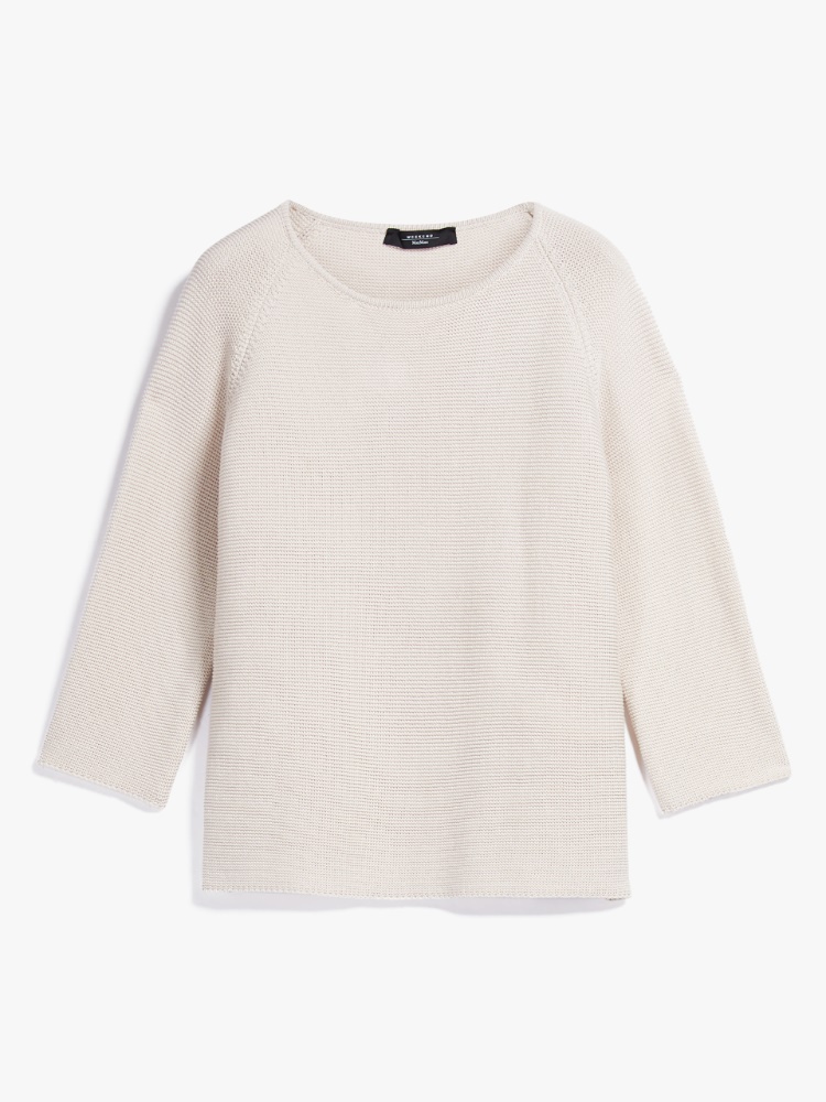 Cotton yarn sweater , ivory | Weekend Max Mara