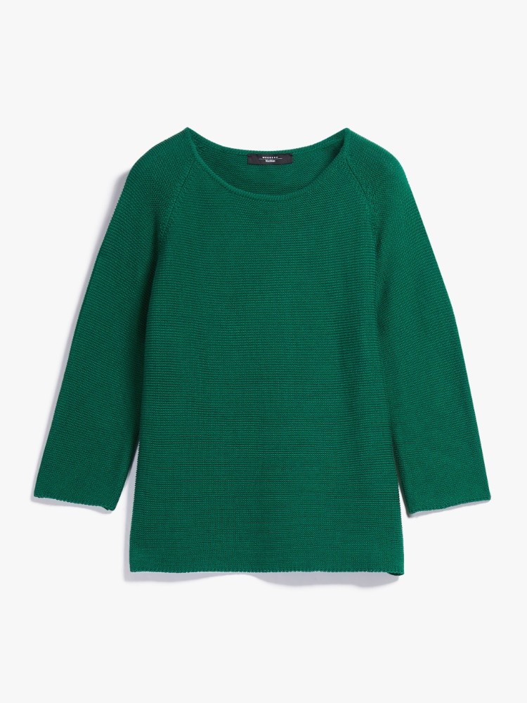 Cotton yarn sweater , green | Weekend Max Mara