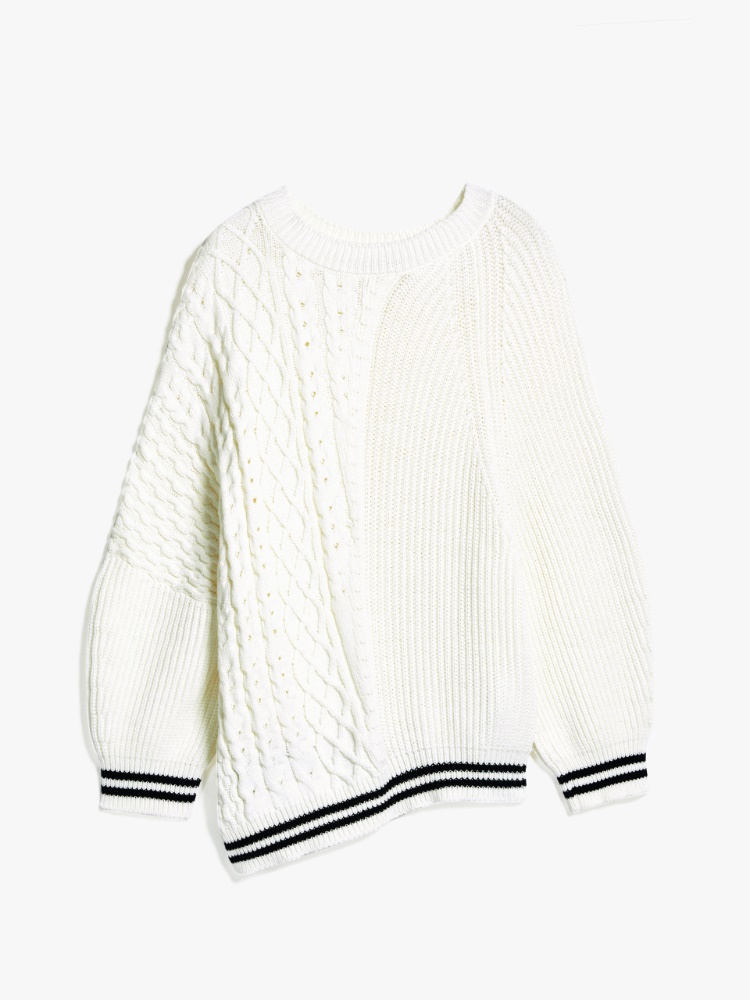 Cotton-blend yarn sweater , ivory | Weekend Max Mara