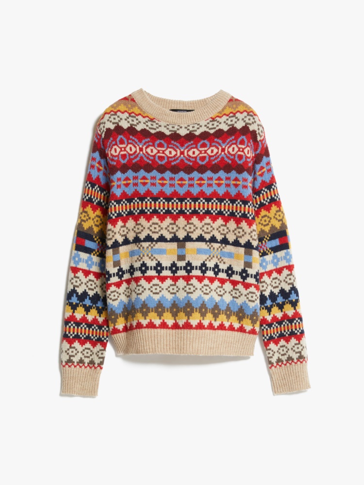Alpaca and wool sweater, cornflower blue | Weekend Max Mara