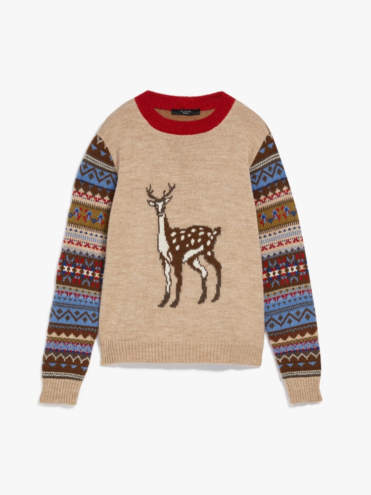 Alpaca and wool sweater, camel | Weekend Max Mara
