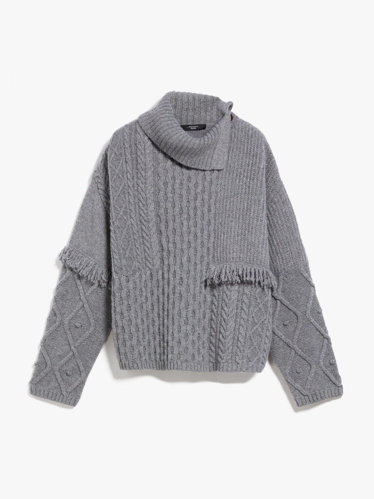 Carded wool sweater, medium grey | Weekend Max Mara