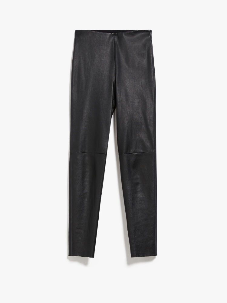 Nappa leather leggings, black | Weekend Max Mara