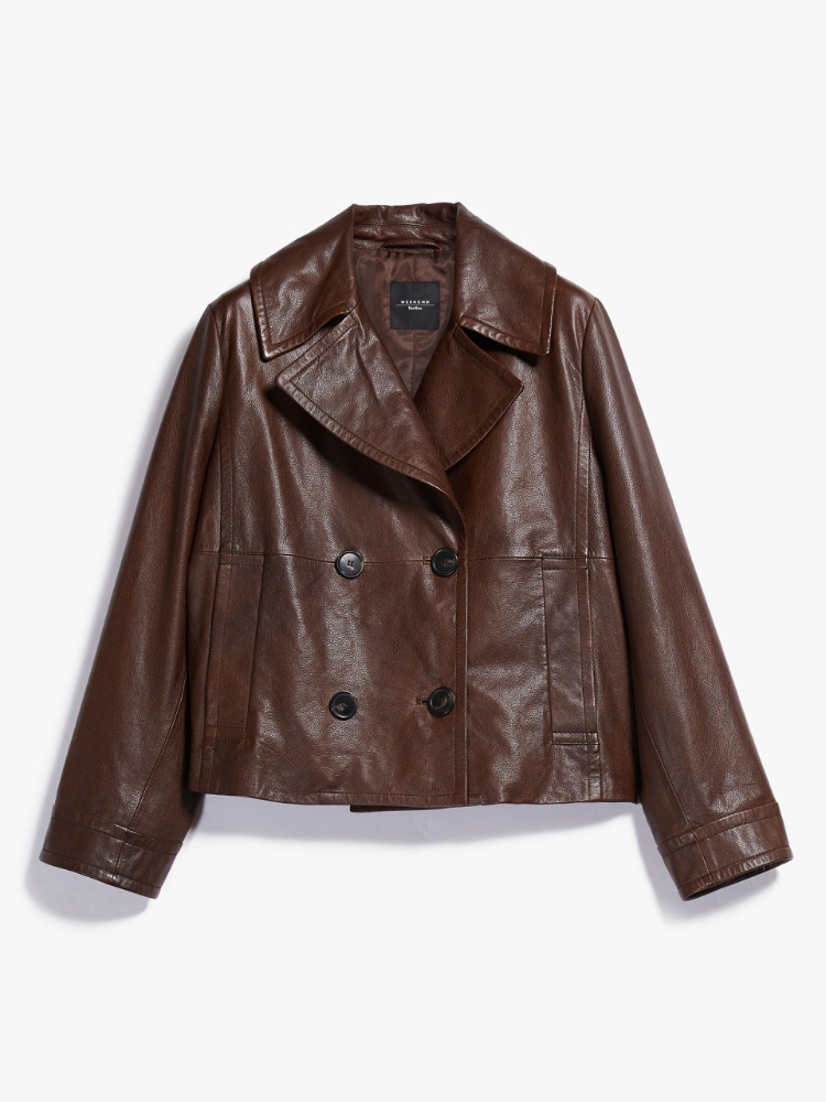 Leather jacket, brown - Weekend Max Mara