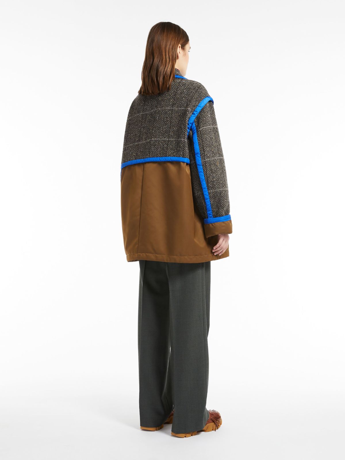Tweed and nylon pea coat - MEDIUM GREY - Weekend Max Mara - 3