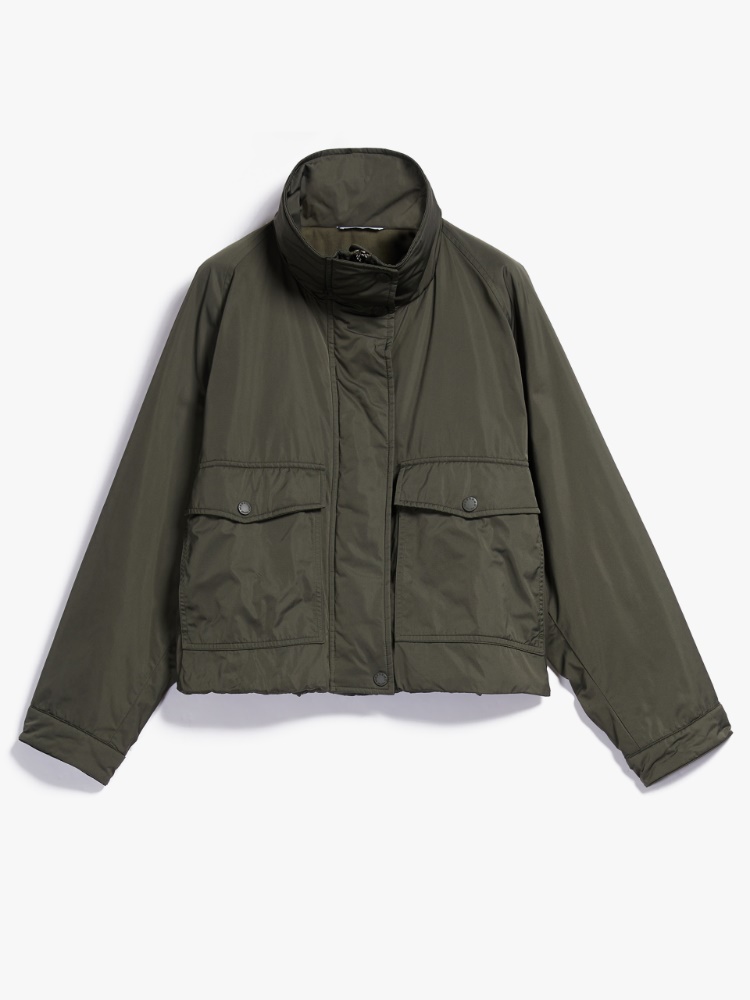 Water-repellent gabardine down jacket, kaki | Weekend Max Mara