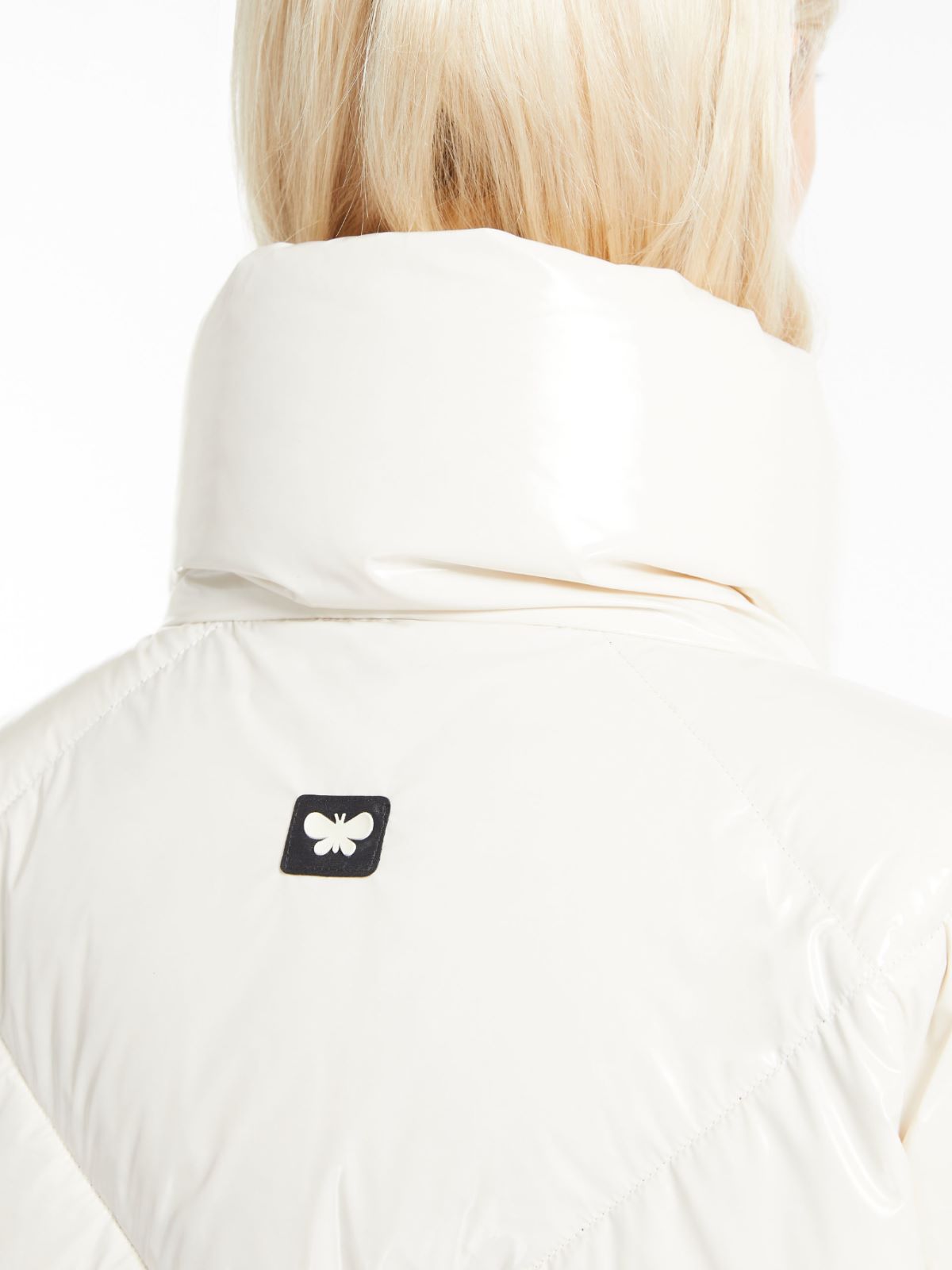 Water-repellent fabric down jacket - MILK - Weekend Max Mara - 4