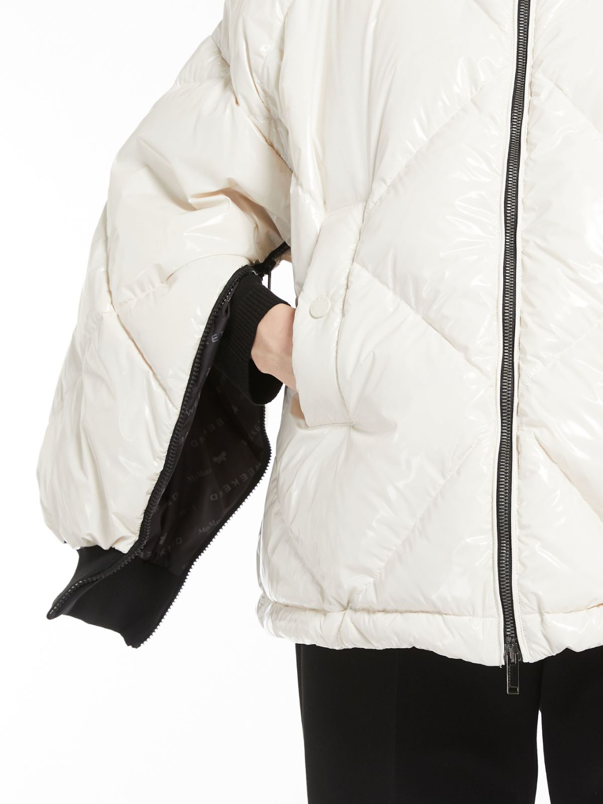 Water-repellent fabric down jacket - MILK - Weekend Max Mara - 5