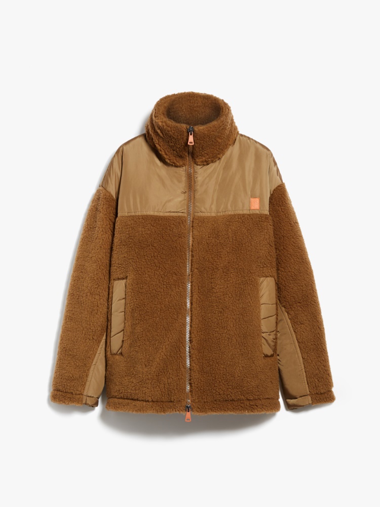 Water-repellent fur and taffeta jacket, caramel | Weekend Max Mara