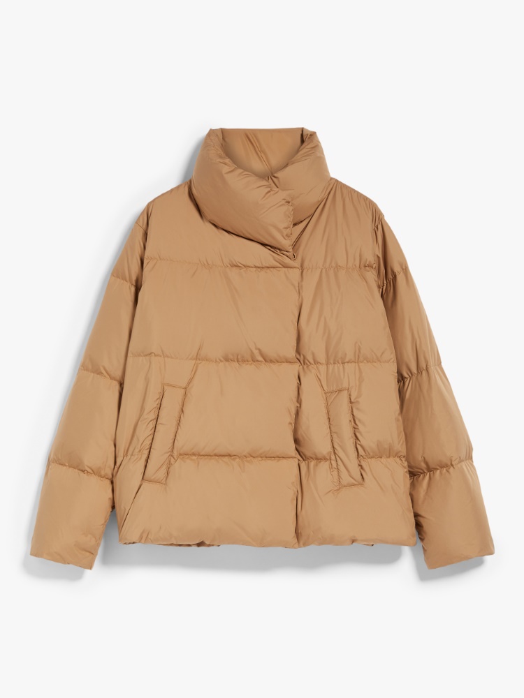 Water-repellent satin jacket, caramel | Weekend Max Mara