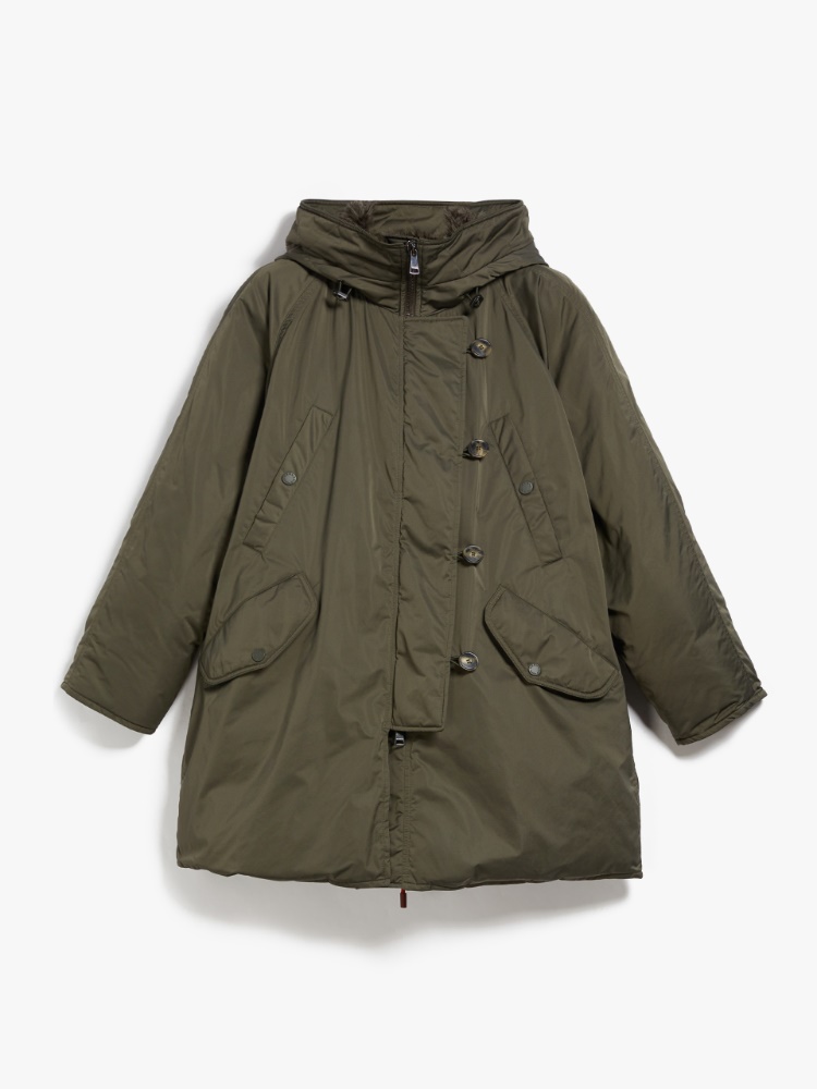 Water-repellent gabardine parka, kaki | Weekend Max Mara
