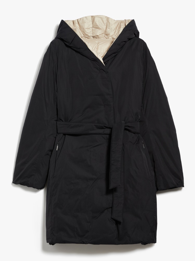 Reversible water-repellent fabric down jacket, black | Weekend Max Mara