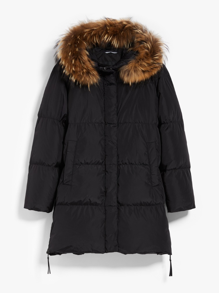 Water-repellent taffeta parka, black | Weekend Max Mara