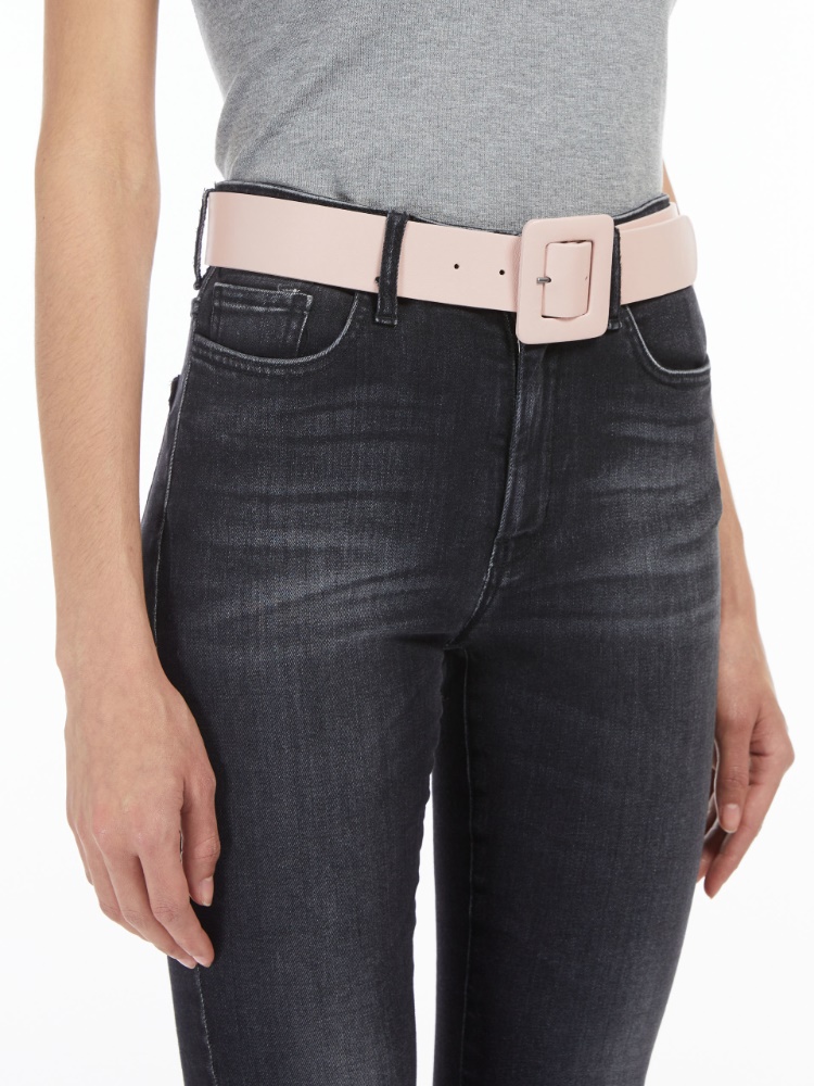 Nappa leather belt, antique rose - Weekend Max Mara