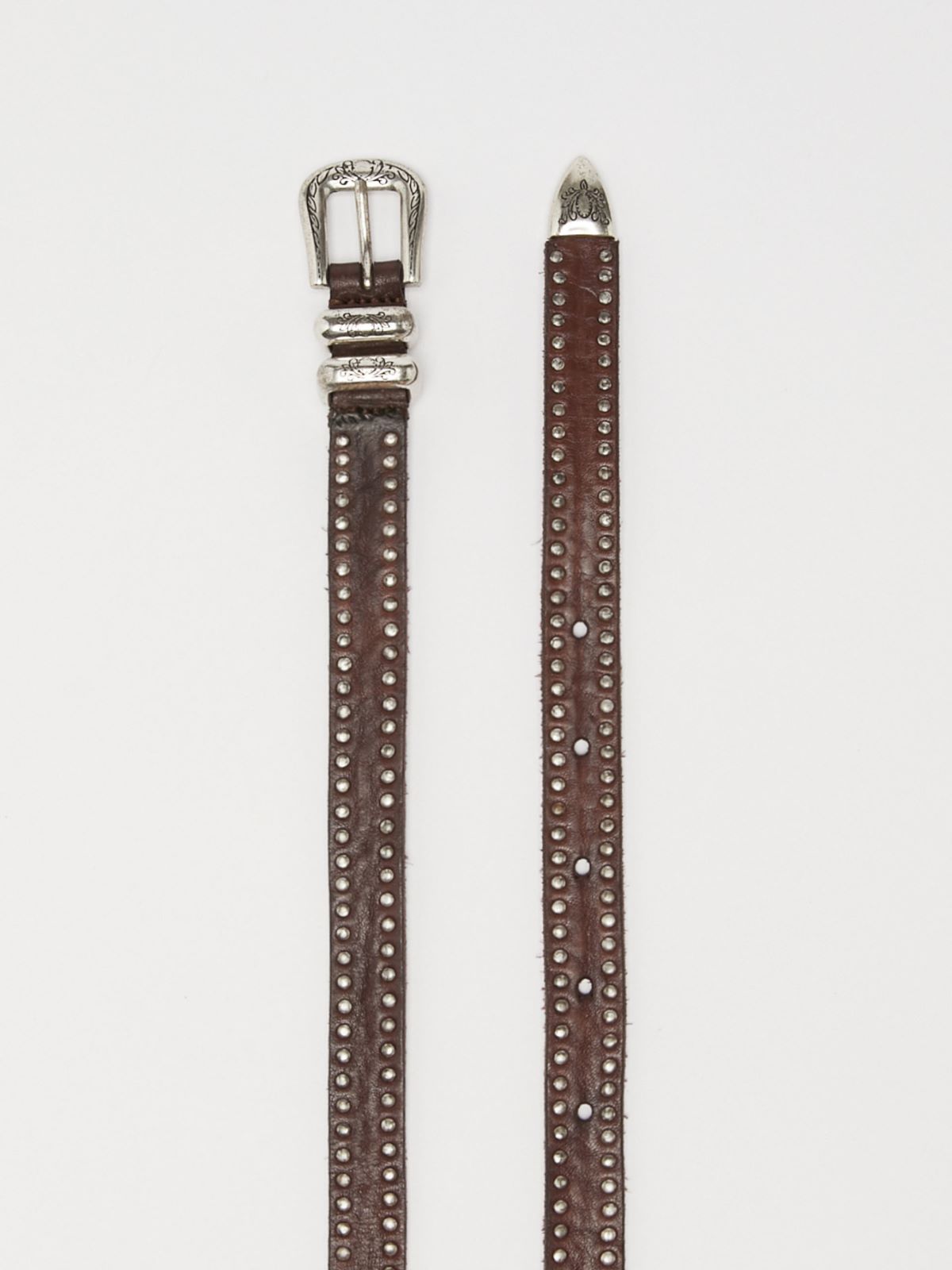 Buckle and tip-adorned belt - DARK BOWN - Weekend Max Mara - 2