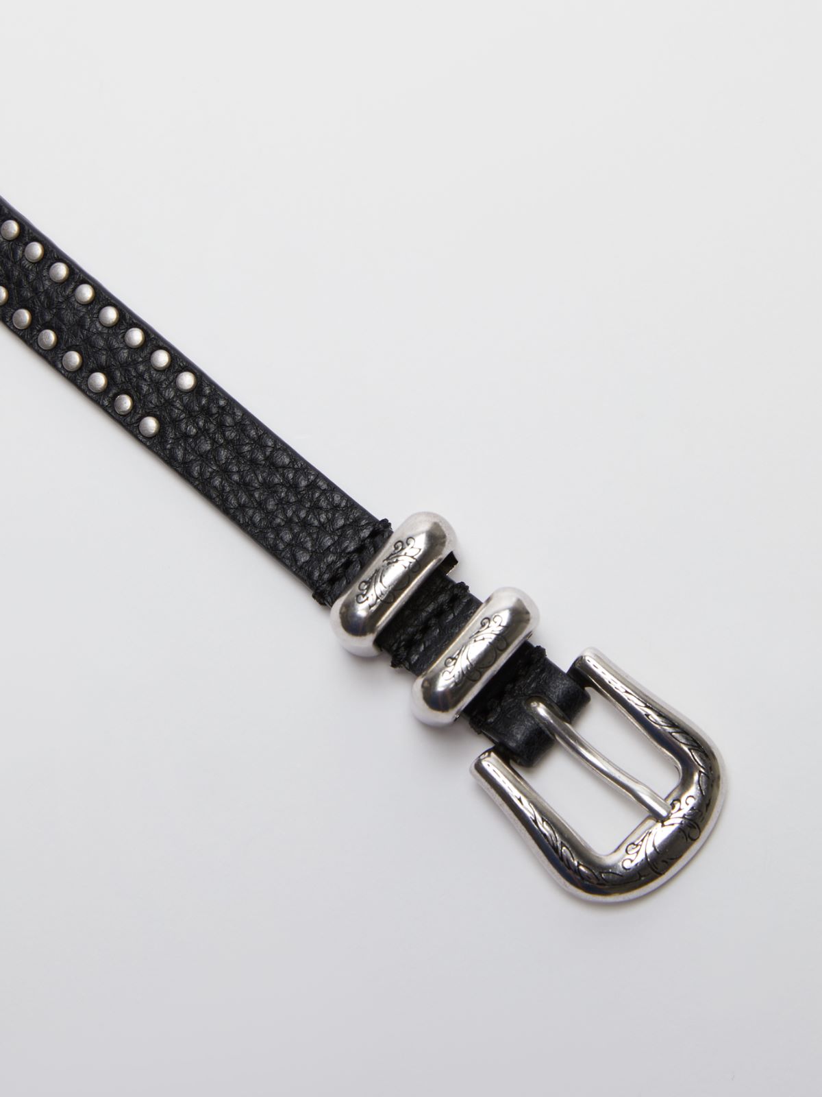 Buckle and tip-adorned belt - BLACK - Weekend Max Mara - 3