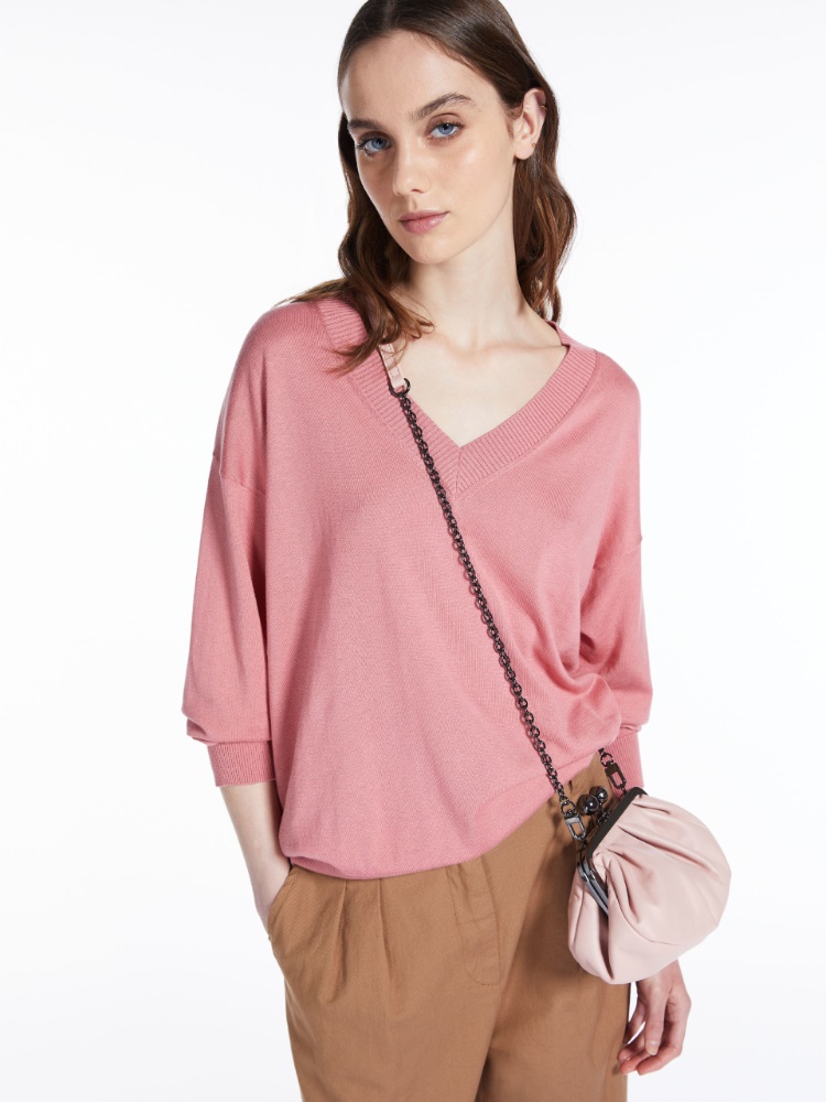 Small leather Pasticcino Bag, antique rose | Weekend Max Mara